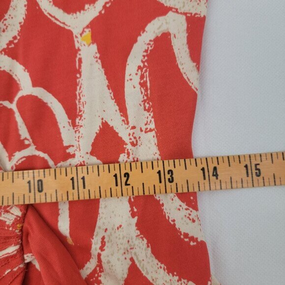 Diane von Furstenberg Womens 6 Dress Wrap Orange ANTONIO Silk Knee Length DVF - Picture 13 of 15